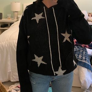 Caren Forbes boutique black and grey star sweater